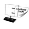 Azar Displays Acrylic Frame Sign Holder on Weighted Black Base 8.5"W x 11"H, PK2 108802 - alternate 3